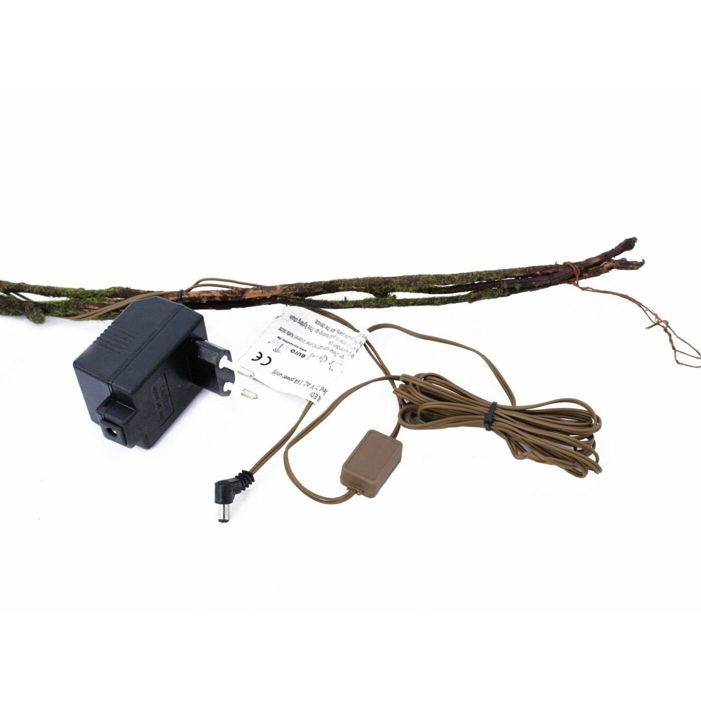 EUROPALMS Heather twine, with LEDs, white, 180cm - Image 3