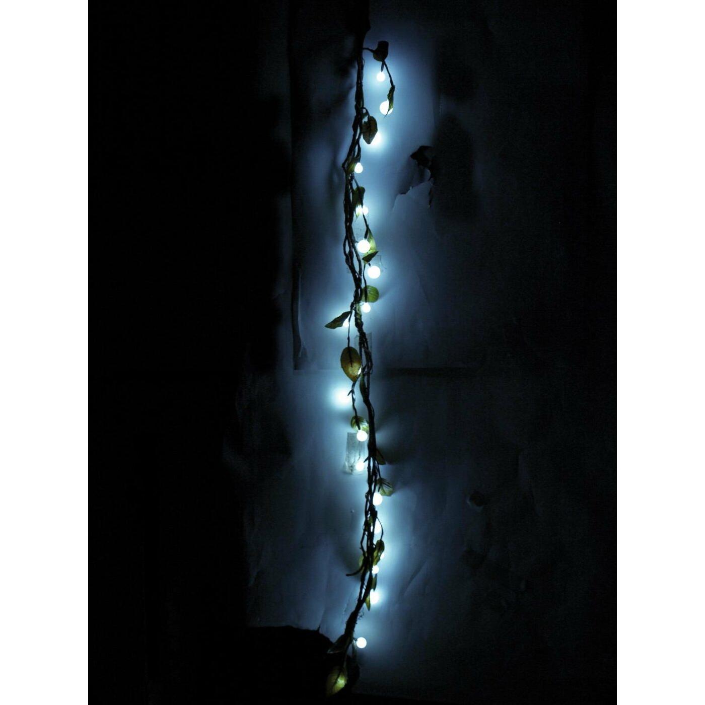 EUROPALMS Heather twine, with LEDs, white, 180cm - Image 4