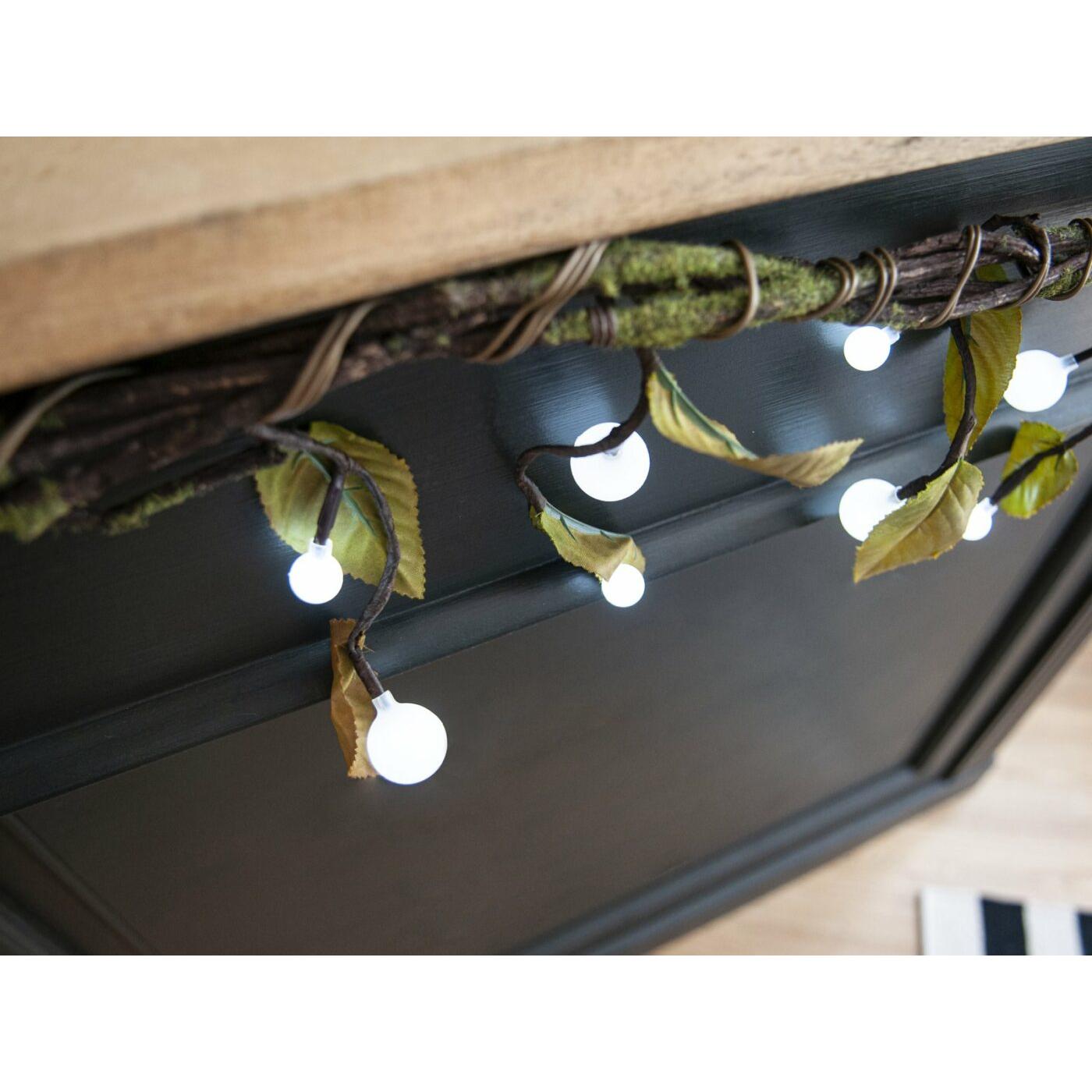 EUROPALMS Heather twine, with LEDs, white, 180cm - Image 5