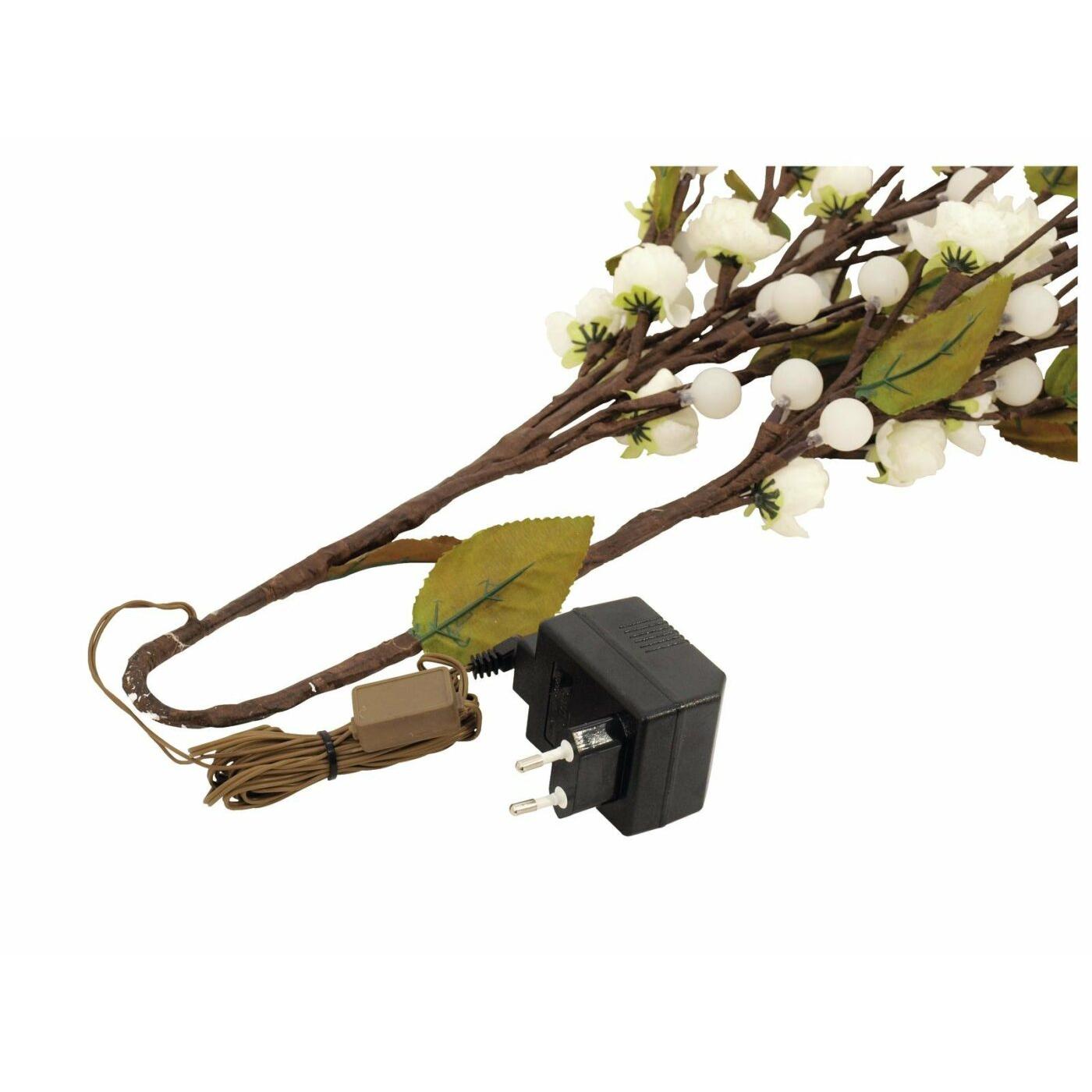 EUROPALMS Camellia bow, with LEDs, white, 50cm - Image 3