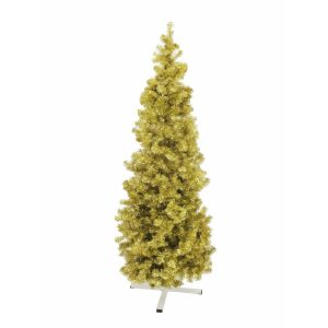 EUROPALMS Fir tree FUTURA, gold metallic, 210cm