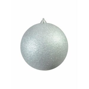 Europalms Kerstbal 20cm, zilver, glitter