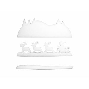 EUROPALMS Winter landscape made of  snow matting, flame retardant B1