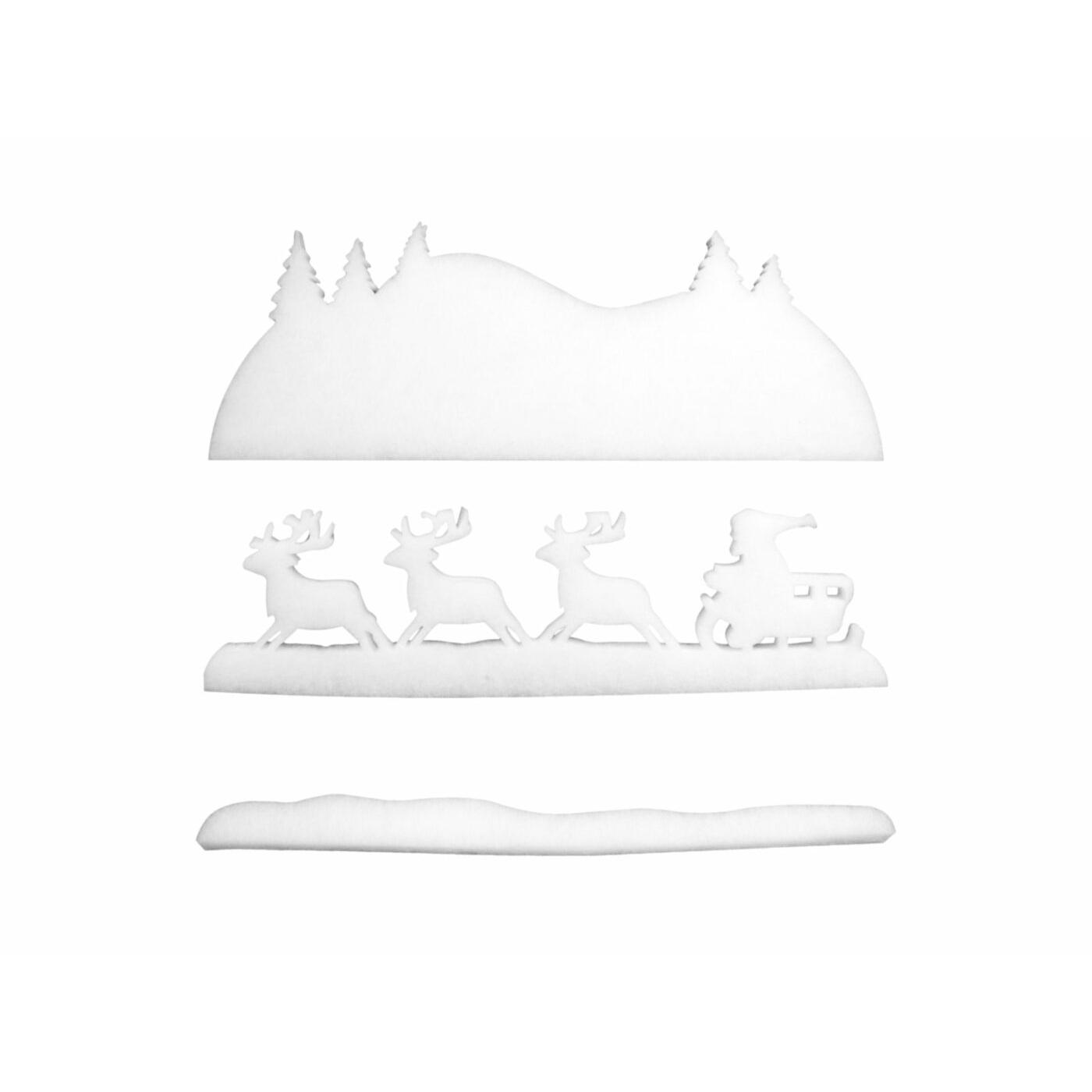 EUROPALMS Winter landscape made of snow matting, flame retardant B1