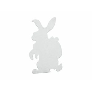 EUROPALMS Silhouette Easter Rabbit, white, 60cm