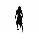 EUROPALMS Silhouet Metaal Zombie Vrouw, 135cm