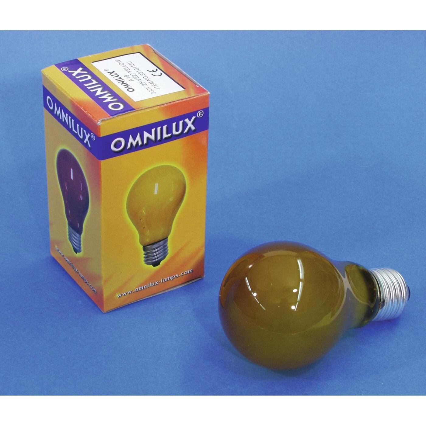 Omnilux A19 230V/25W E-27 yellow