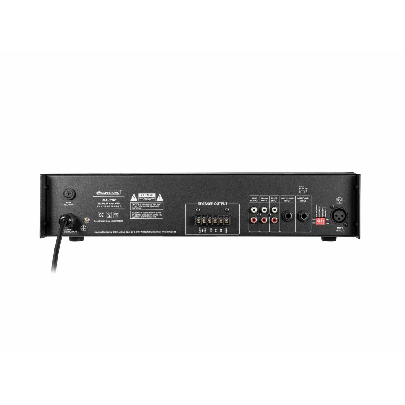 OMNITRONIC MA-120P PA Mixing Amplifier - Image 3