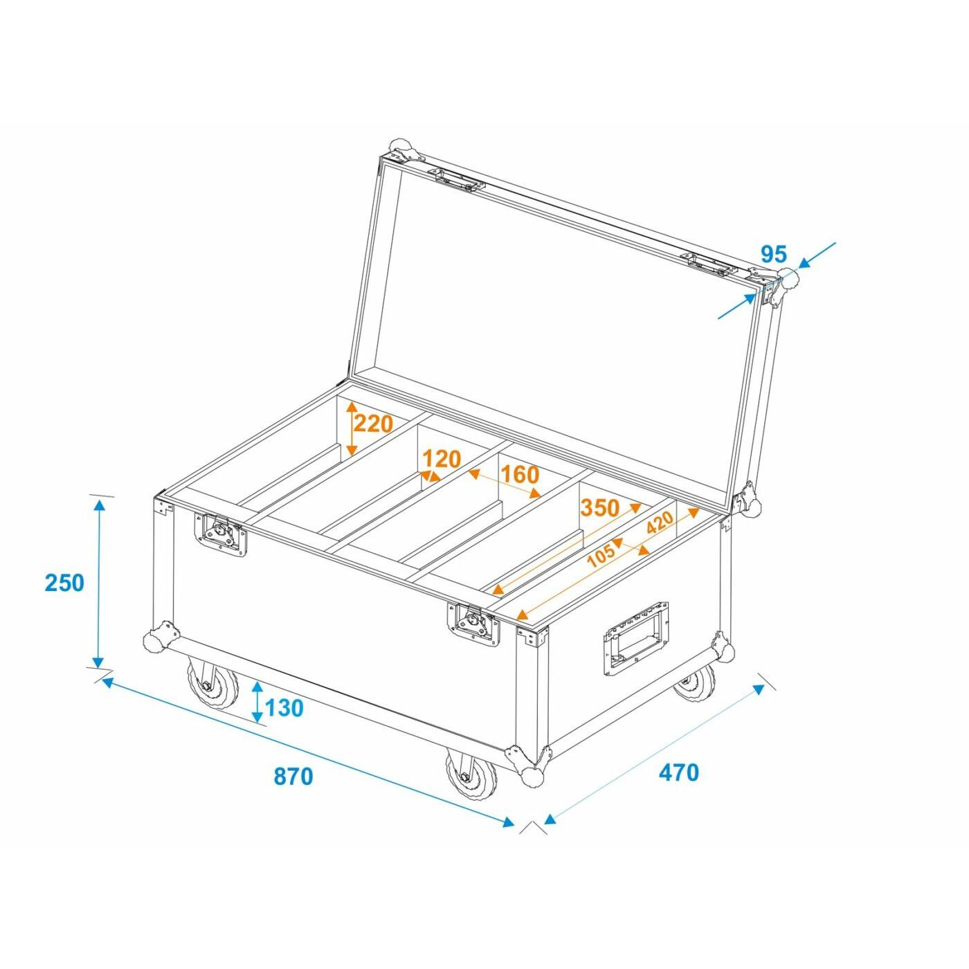 ROADINGER Flightcase 4x LED PLL-384 - Image 5