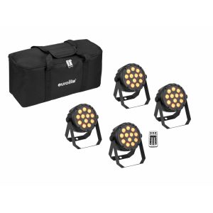 EUROLITE Set 4x LED PARty Spot Silent RGB/WW with Softbag