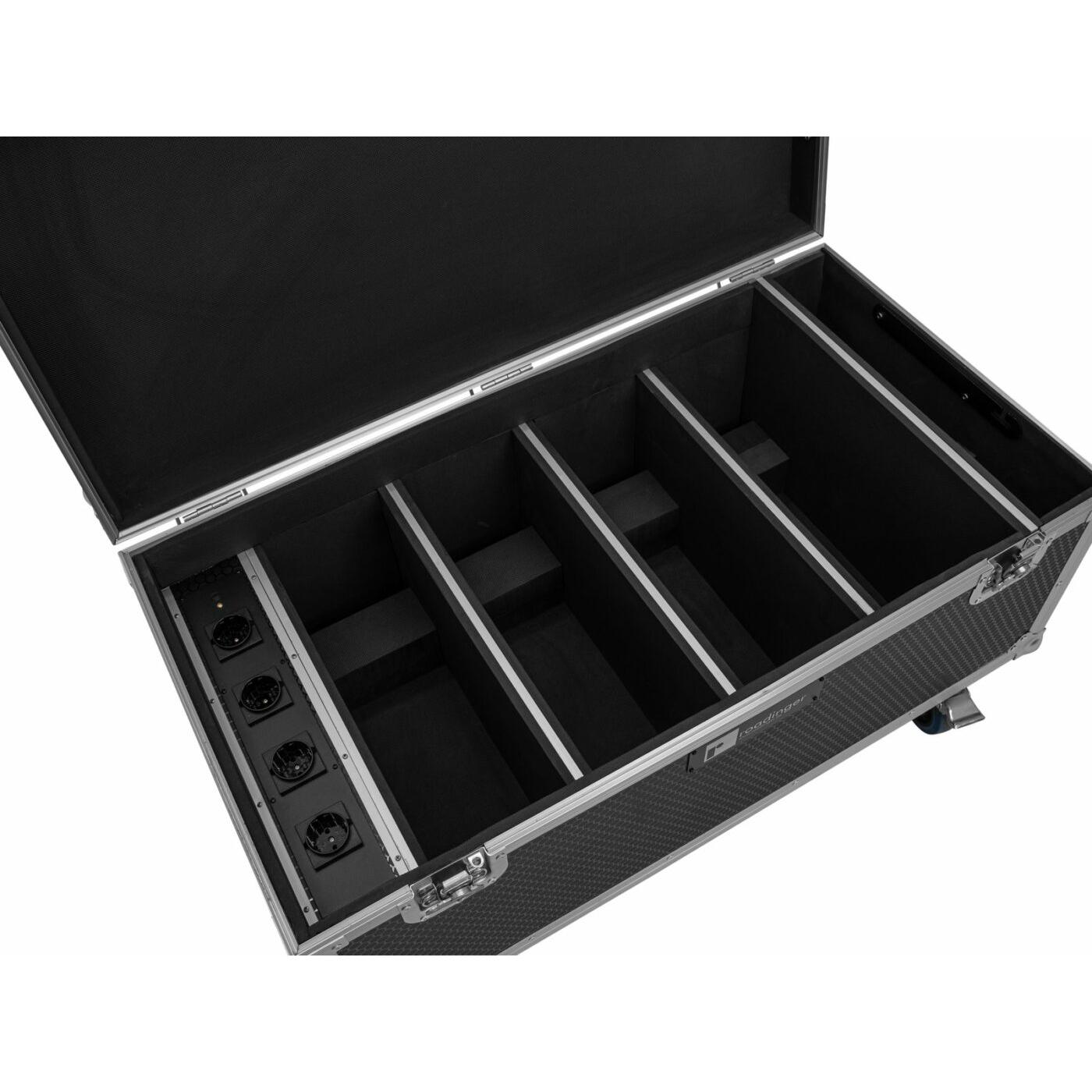 ROADINGER Flightcase 4x AKKU Multiflood IP 8x10W RGBW Wash CRMX with charging function - Image 4