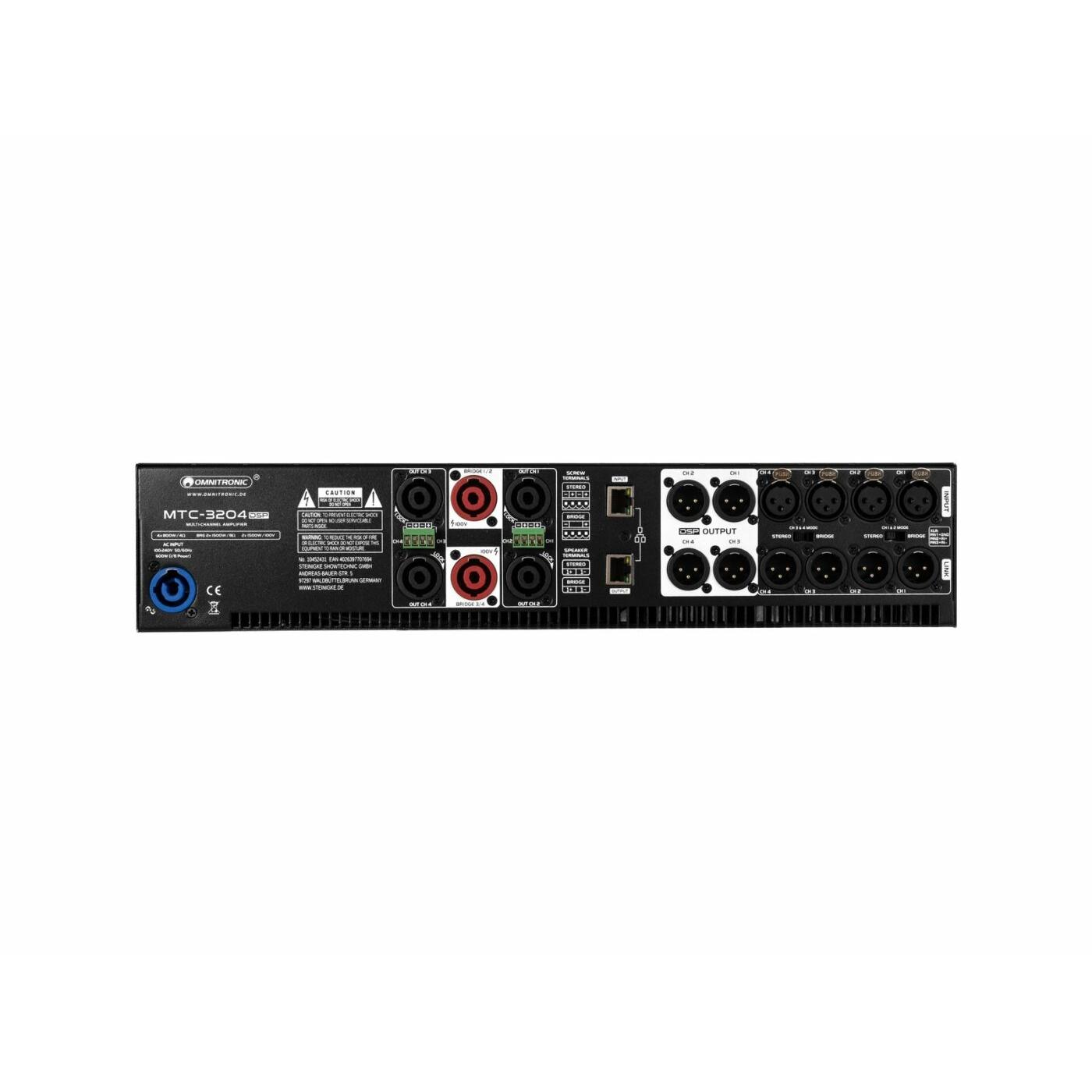 OMNITRONIC MTC-3204DSP 4-channel Amplifier with DSP - Image 3