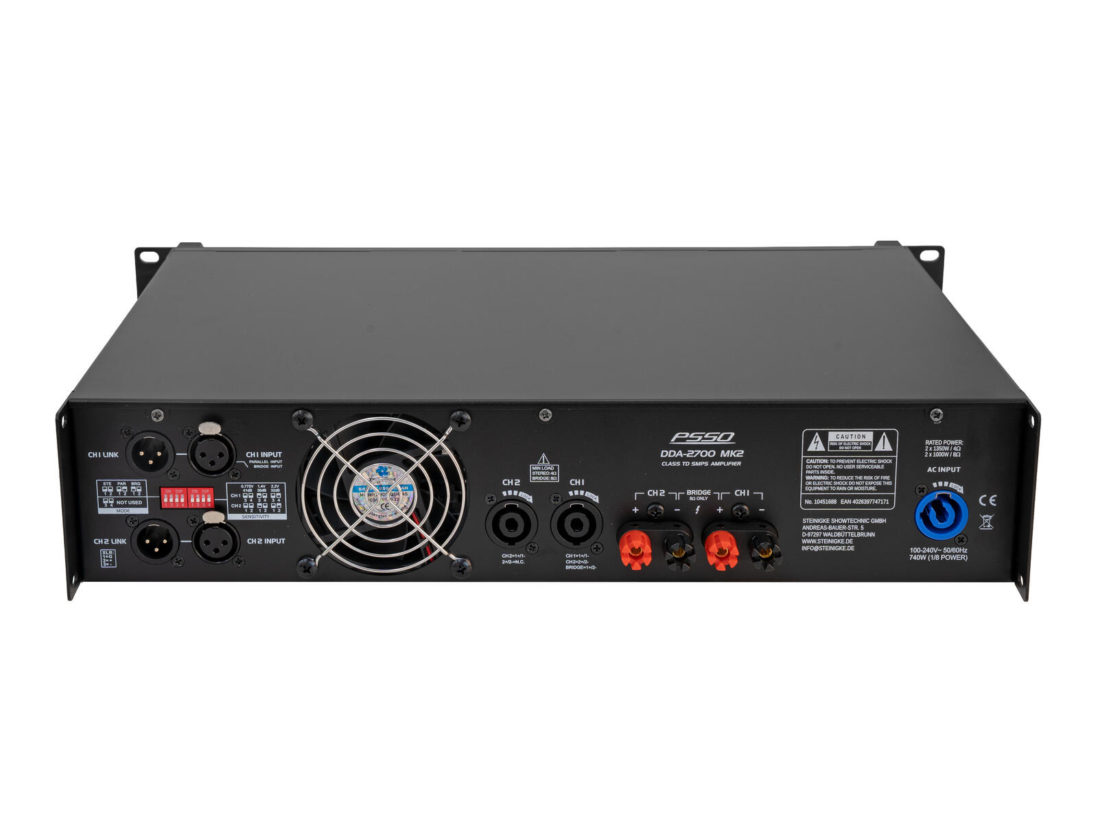 PSSO DDA-2700 MK2 2-channel Amplifier - Afbeelding 4