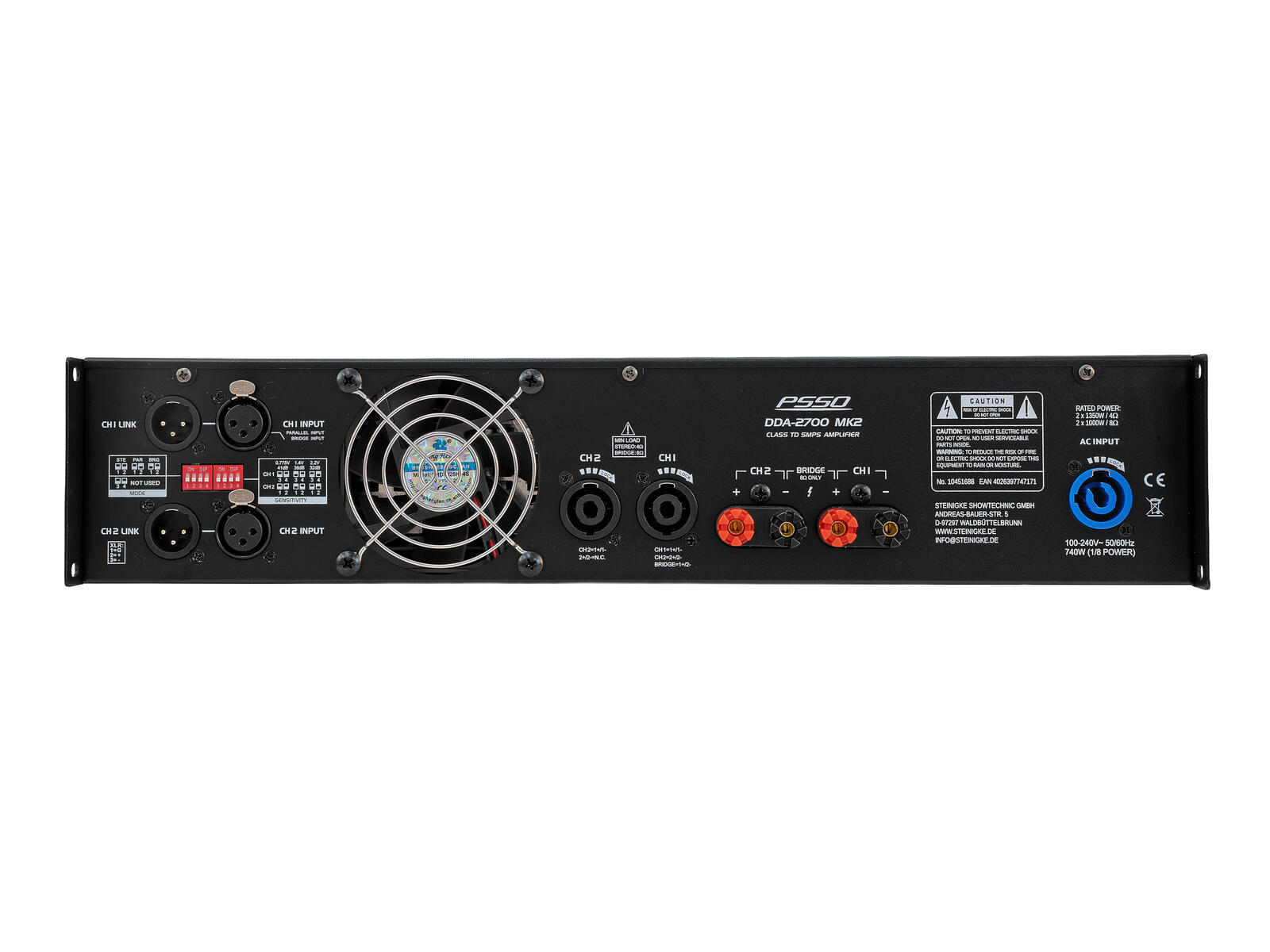 PSSO DDA-2700 MK2 2-channel Amplifier - Afbeelding 5