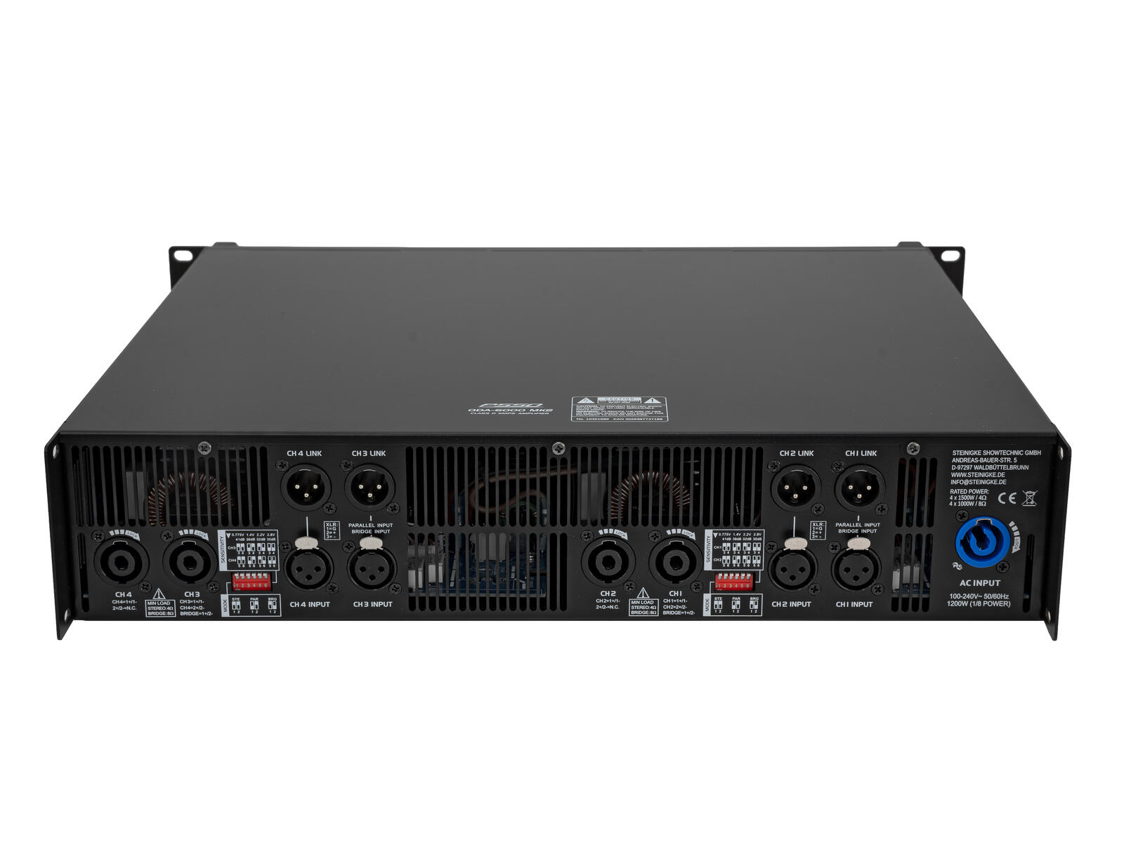 PSSO QDA-6000 MK2 4-channel Amplifier - Afbeelding 3