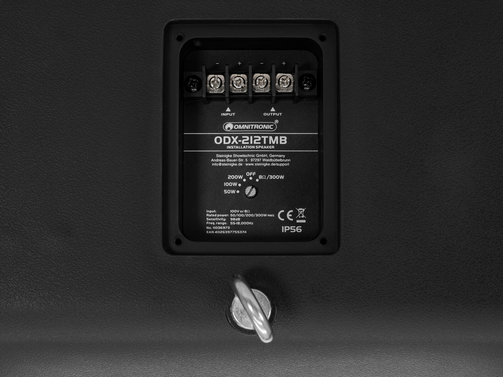 OMNITRONIC ODX-212TMB Installation Speaker 100V black - Afbeelding 4