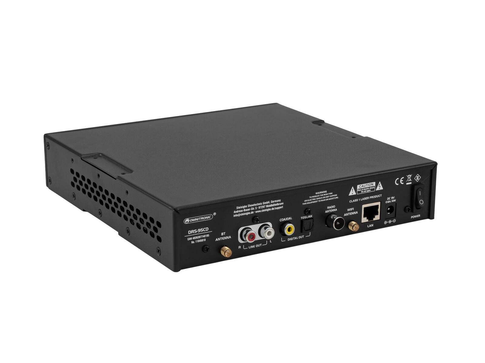 OMNITRONIC DRS-95CD Internet Radio with DAB+, Bluetooth and CD Player - Afbeelding 2