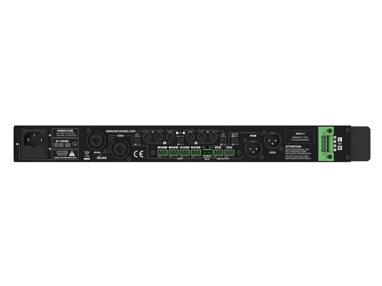INTUSONIC 2SDL160 Class-D Amplifier 2x150W - Afbeelding 5