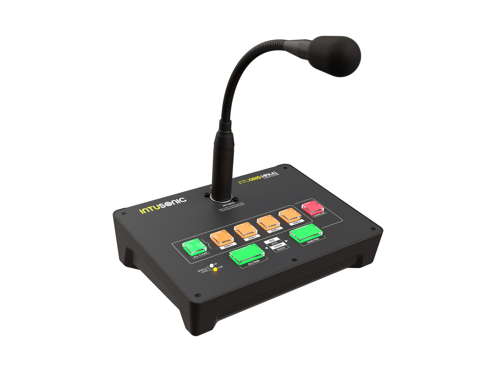 INTUSONIC HPA41 4-zone Paging Station - Afbeelding 3