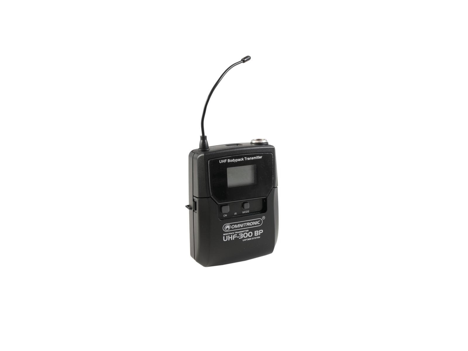 OMNITRONIC Set UHF-301 Receiver + Transmitter 823-832/863-865 MHz - Afbeelding 3