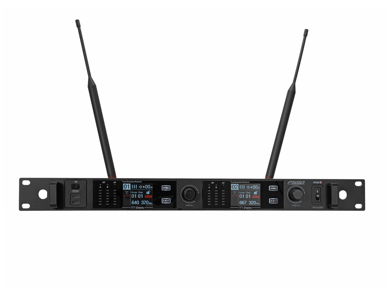 PSSO PXS TWO 2-channel True Diversity Receiver 640-690 MHz - Afbeelding 2