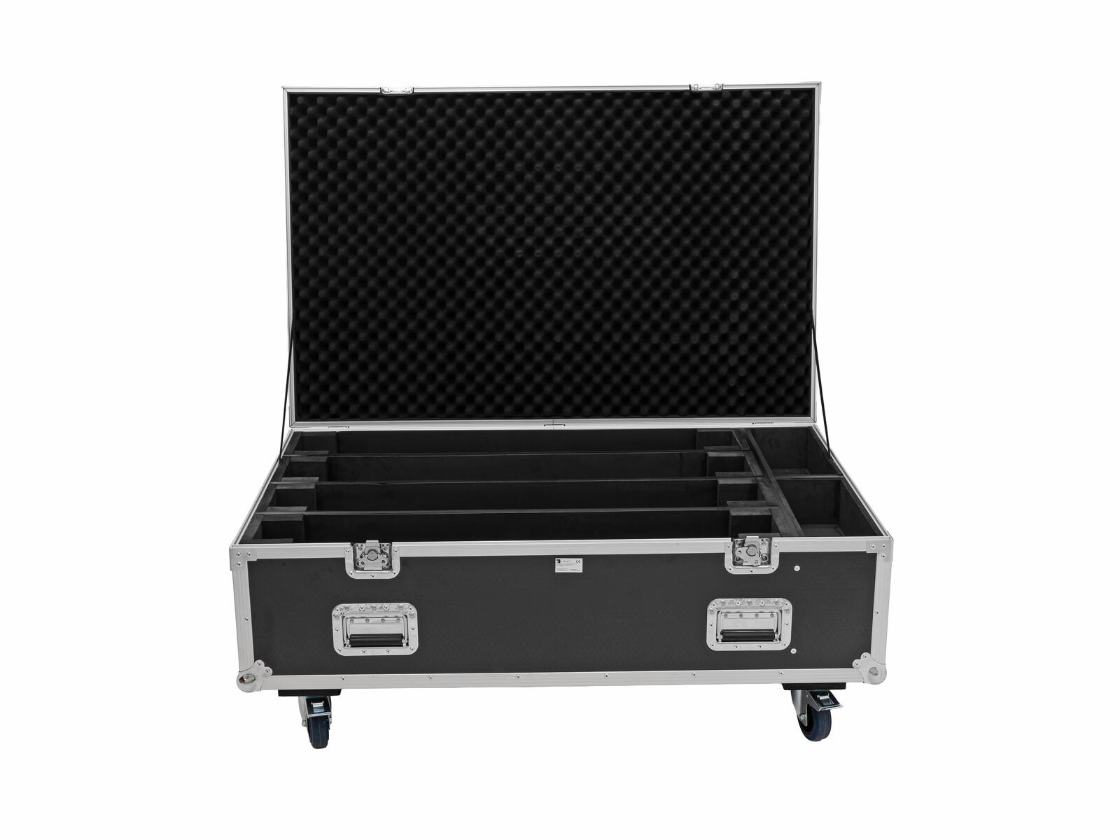 ROADINGER Flightcase PRO 4x LED BAR-8 SWING with wheels - Afbeelding 4