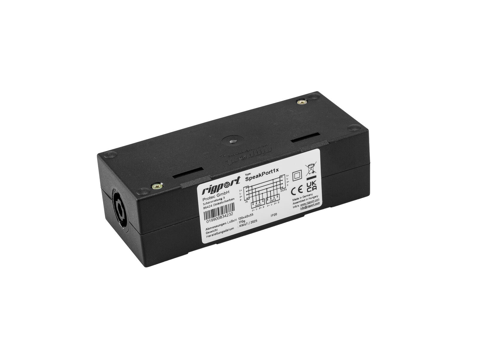 RIGPORT SPEAKPORT1x SPEAKON IN-OUT 2x SPEAKON BIAMP BREAKOUT - Afbeelding 2