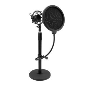 OMNITRONIC MSP-1 Microphone Stand with Shockmount and Pop Filter