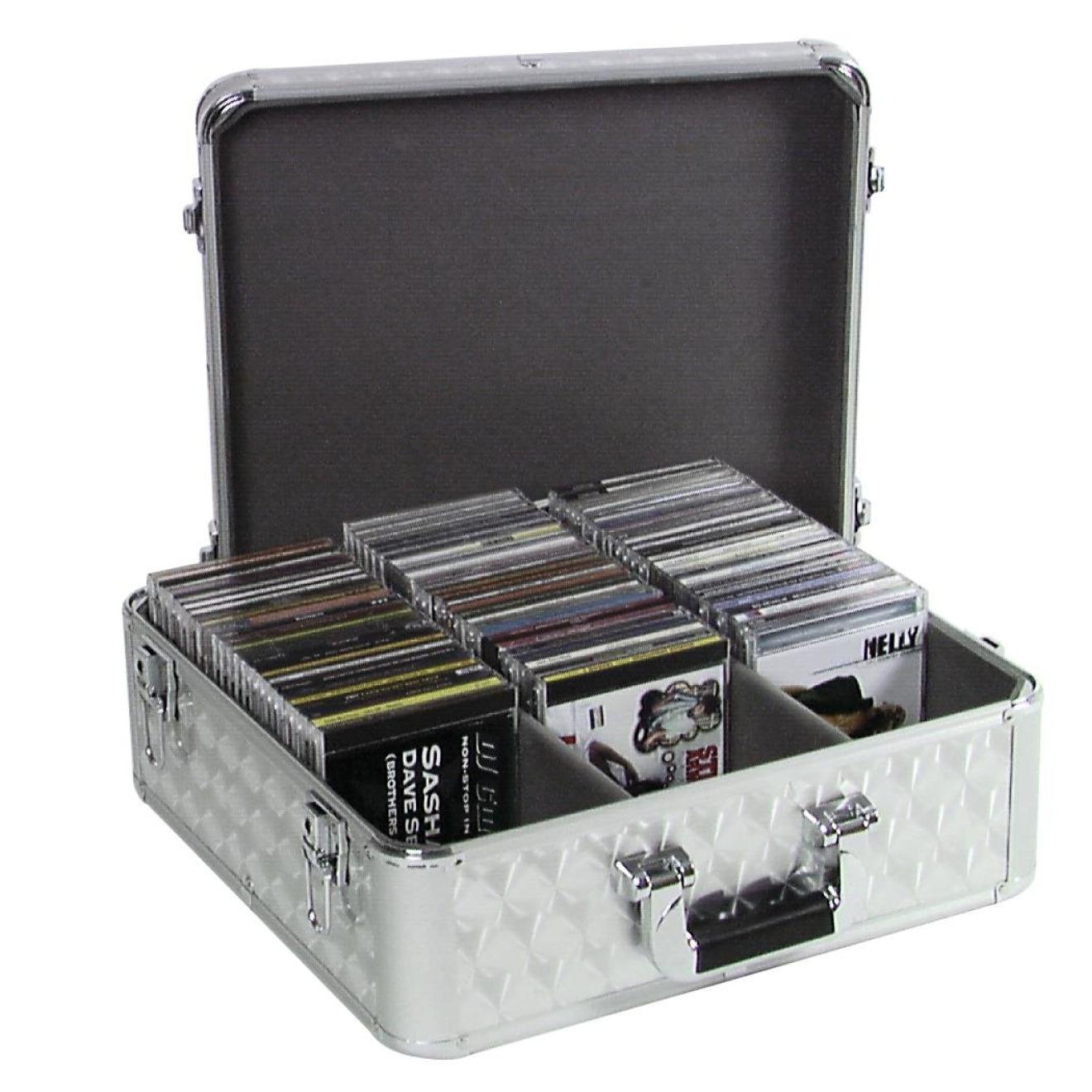 cd koffer cd opbergsysteem aluminium voor 100 CDs - cd case Buzz-Shop.nl